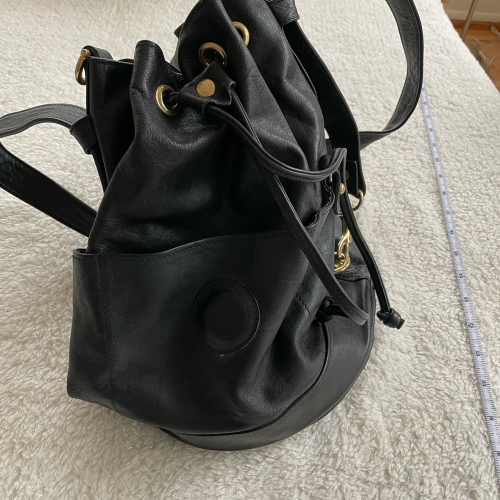 Black Italian Leather Bag.
